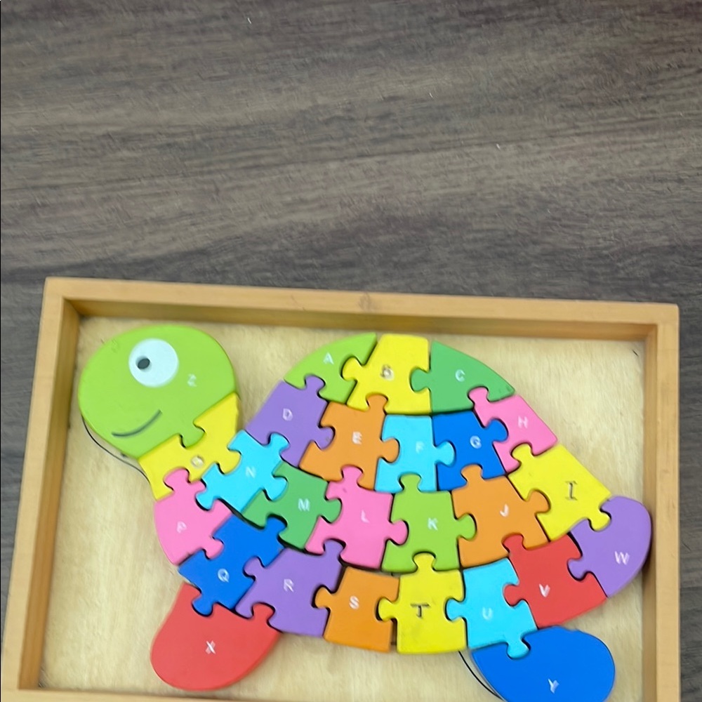 Educational Learning Toy Wooden Letter Puzzle Children Toy